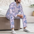 thumbnail image 7 of Naloa Winter With Snowflakes Men’s Pajamas Set - Long Sleeve Button Down Sleep Shirt and Pajama Bottoms Sleepwear Set-Large, 7 of 7