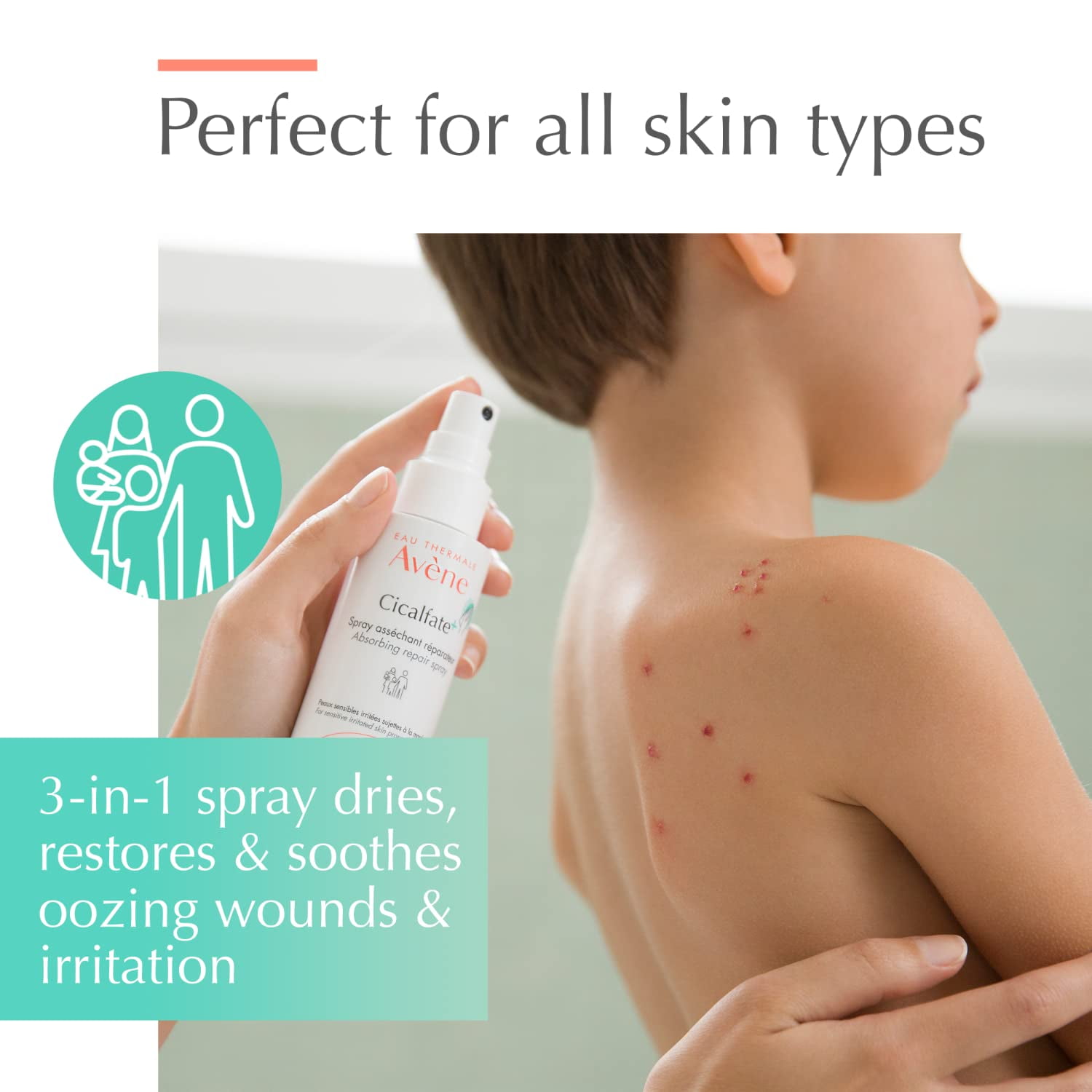 Avene Cicalfate+ Absorbing Soothing Spray - For Dry & Irritated Skin - Helps Restore Skin Barrier, 3.3 fl oz