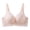Pinks, variant on Women's Lace Panel Bra with No Underwire Solid Color Wireless Iiregular Hem Gather Underwear Pinks 32
