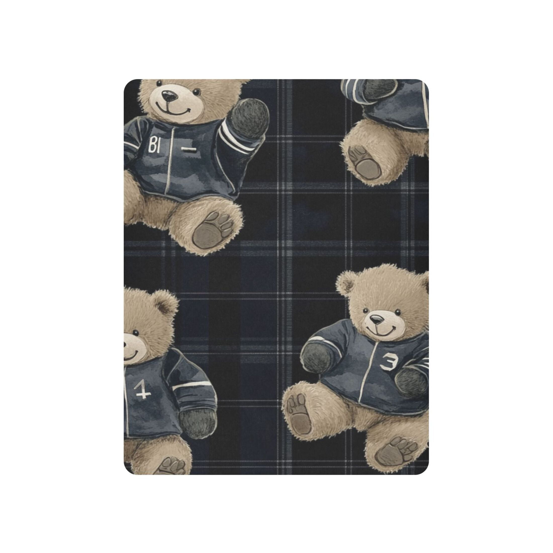 KUANGWANG Ultra Soft Fitted Microfiber Crib Sheets for Newborn Baby Boys Girls Hoodie Bears Plainting Design Cute Pattern