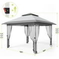 thumbnail image 3 of Lumiparty 12x12 ft Outdoor Canopy Tent, Pop Up Gazebo with Mosquito Netting, Adjustable Height Gazebo Shelter with Wheeled Carry Bag for Backyard, Garden, Patio -All-Weather UV/Waterproof, 3 of 9