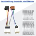 thumbnail image 2 of CHL-Jayubien ISO Radio Wiring Harness for Nissan Stereo Wire Adapter 1995-2008,Compatible with Infiniti Radio Connector 1990-2008,10Pin 6Pin Car Stereo Plug, 2 of 4