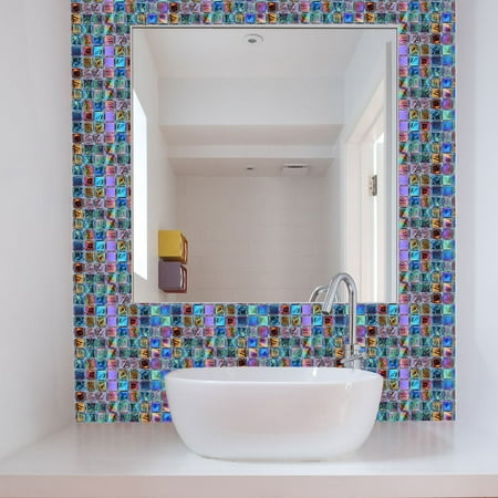 peel oilproof adhesive multicolor decals waterproof sheets stick tile stickers decoration self bathroom kitchen diy