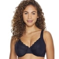 thumbnail image 2 of VANITY FAIR Midnight Black Flattering Lace Underwire Bra, US 36D, UK 36D, NWOT, 2 of 4