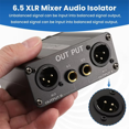 thumbnail image 2 of Dual-Channel 6.5 XLR Mixer Audio Isolator Current Sound Noise Mixer Microphone Common Ground Filter, 2 of 8