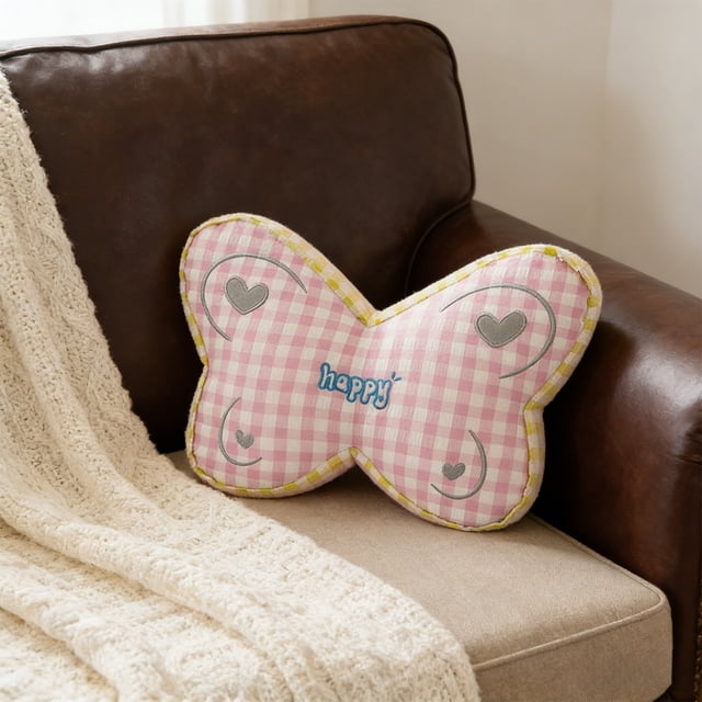 Butterflies Shaped Headrest Pillow Large Backrest Pillow And Dormitory Bed Pillow With Lumbar Support Soft-pack Pillow For Playing On Your Phone