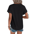 thumbnail image 3 of 1pcs Womens Short Sleeve Tops Black S To prevail in kind, 3 of 8