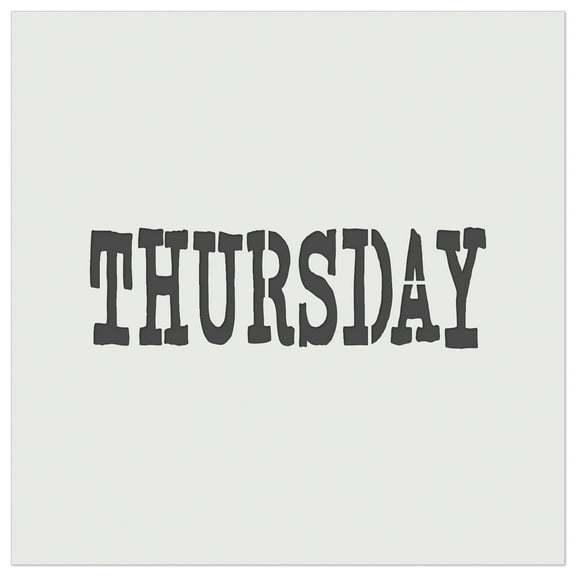 Thursday Text DIY Cookie Wall Craft Stencil - 5.5 Inch