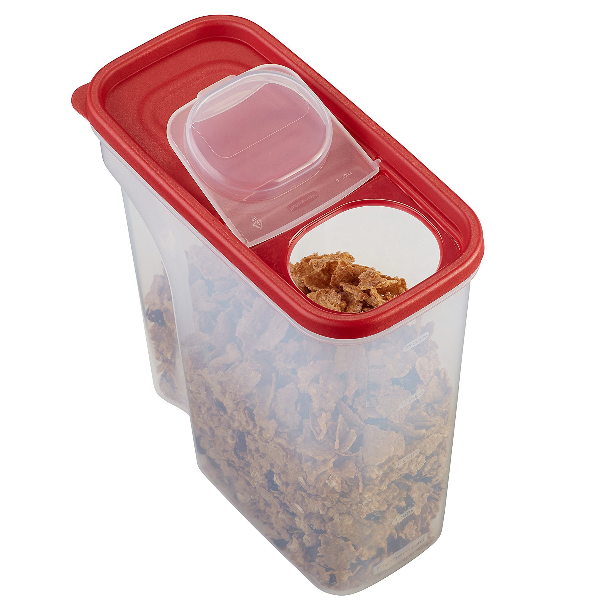 Rubbermaid Brilliance Pantry Cereal Keeper, 18-Cup Airtight Cereal Container  