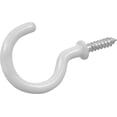 thumbnail image 3 of Ook Cup Hooks, 1-1/4", 1 lbs, Screw Hooks, Steel, White Vinyl, 40 pack, 3 of 12