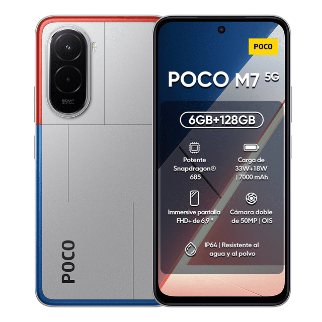 Celular Xiaomi POCO M7 6 GB Ram 128 GB Rom Dual Sim Plata