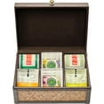 thumbnail image 3 of Kitchen Science Tea Bag Storage | Premium Tea Holder With Rattan and Leather Finish | Tea Bag Container with Six Compartments | Tea Bag Storage Organizer | Tea Box Organizer, 3 of 4