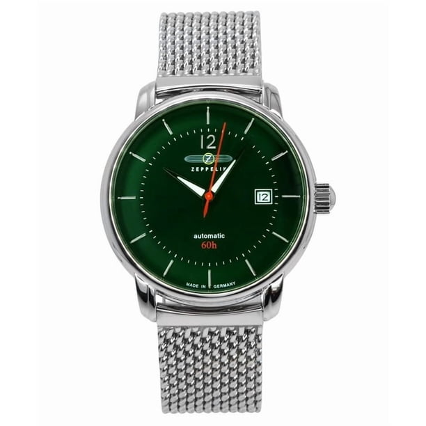 Zeppelin Reloj LZ120 Bodensee Automático de Acero Inoxidable con Esfera Verde 8160M4 para Hombre