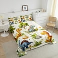 YST Kids Dinosaur Comforter Set Twin,Cartoon Dino Ancient Animals