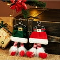 thumbnail image 4 of Festive Christmas Santa Suit Decorative Hanging Ornament with Plush Legs and Faux Fur Trim for Holiday Home Decor, 4 of 5
