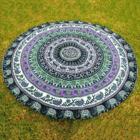 

Handicrafts Round Roundie Yoga Sheet Indian Mandala Round Roundie Beach Throw Tapestry Hippy Boho Gypsy Cotton Table Cover Picnic Garden Round Yoga Mat Tapestry