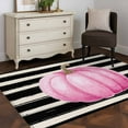 thumbnail image 4 of Pink Orange Pumpkin Fall 3'x5' Washable Rug, Thanksgiving Autumn Black Striped Non-Slip Area Rugs for Entryway Kitchen Classroom, Dorm Throw Carpet, Low Pile Soft Indoor Floor Mat, 4 of 9