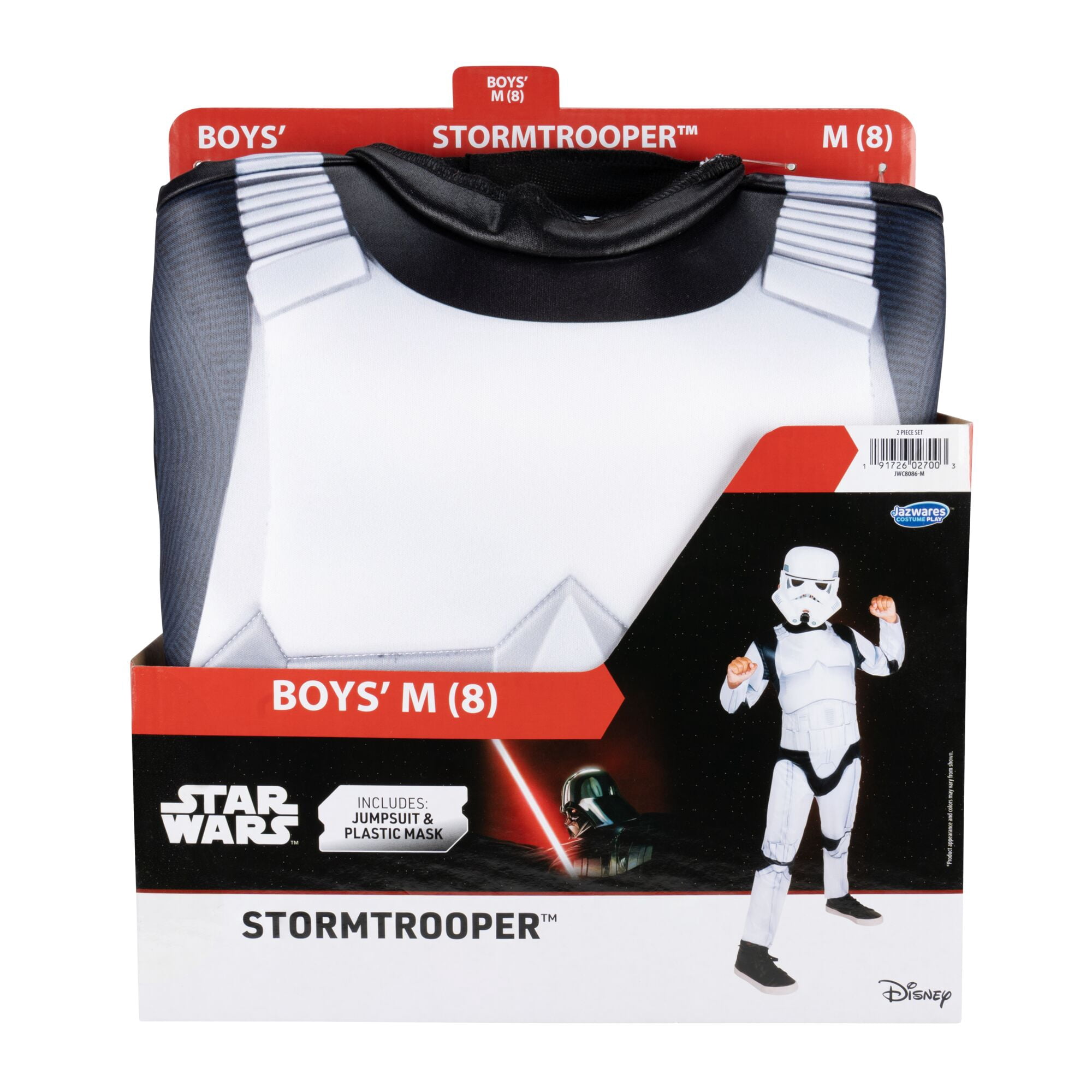 Star War's Storm Trooper Halloween Costume for Children, Boy's Size M (8), by Jazwares