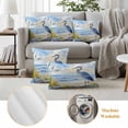 thumbnail image 6 of Pack of 2 Outdoor Pillow Covers 20x12 Inch Waterproof Coastal Birds Throw Pillow Covers,Decorative Couch Pillow Shams Protectors Blue Sky Heron Seabird Tropical Beach Patio Pillowcases Cushion Covers, 6 of 8