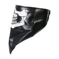 thumbnail image 7 of Skull Face Mask & Neck Warmer - Fleece Lined, Soft Leather, Biker Style - One Size, 7 of 7