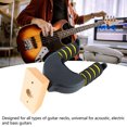 thumbnail image 4 of Guitar Hanger, Anti Scratch Universal Solid Wood Space Saving Guitar Hook Holder Push Pull Design Auto Locking  For Display, 4 of 8