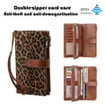 thumbnail image 3 of AlmosTen Wallets for Women PU Leather with RFID Blocking Large Capacity Credit Card Holder Ladies Phone Clutch Travel Long Purse Wristlet Wallets for Women,Leopard, 3 of 11