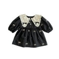 thumbnail image 1 of Toimothcn Robe Bébé Fille Manches Longues Mignonne Douce Imprimé Nœud Doux Respirant Ample Été Princesse Robes Cool Usage Quotidien Fille, 1 of 7