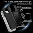 thumbnail image 4 of SaniMore for iPhone 14 Pro Max Stand Case, Slide Camera Cover 360 Degree Rotating Kickstand Magnetic Car Mount Hybird Tri-layer Rugged Shell Military-grade Shockproof Anti-drop Cover, Black, 4 of 10