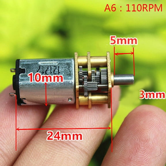 Micro N20 Gear Motor Slow Speed Metal Gearbox Reducer Electric Motor DIY Toy 40/60/28/150/300/110 RPM