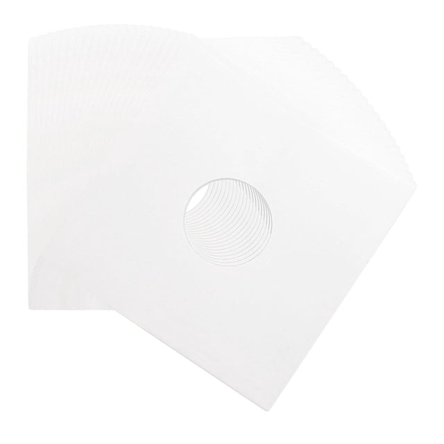 Wweixi 20Pcs Vinyl Record Inner Sleeves White Square 12in Protector Reusable Kraft Record Paper White 7in Square