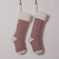 thumbnail image 3 of Lilgiuy Christmas Pinstripe Printed Stocking Wool Pendant Christmas Decorations Gift Bag Socks for Wading Camping Fishing, 3 of 4
