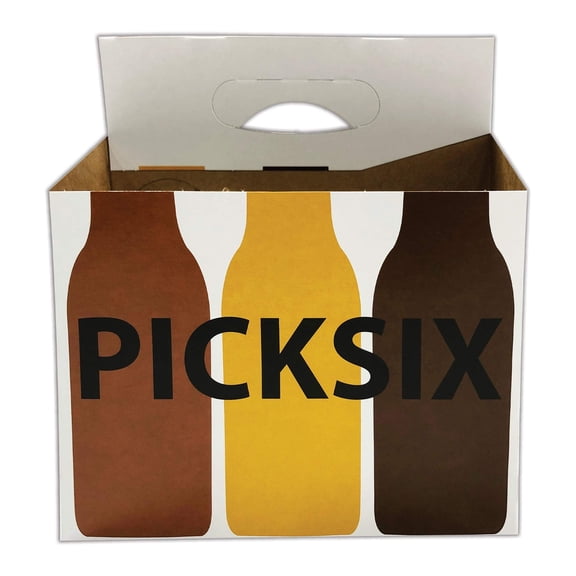ICE N COLD 6pk Cardboard Carrier (Bottle-PickSix, 24ct) | Holds 6pk 12oz Bottles