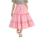 thumbnail image 2 of Falda para niña, color liso, largo medio, estilo A, con flores, ideal para bailes, fiestas, escuelas, presentaciones, fiestas, festivales., 2 of 6