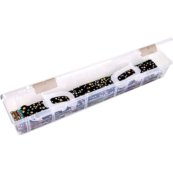 6999AB Fabric Strip Case - Crafts, Quiliting & Sewing Organizer, [1] Plastic Storage Case, Translucent