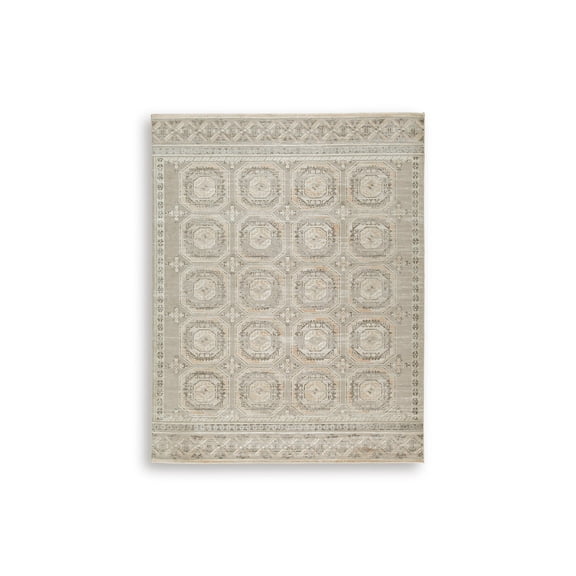 Signature Design by Ashley Bachby 8' x 10' Area Rug, Multicolored Neutral Medallion