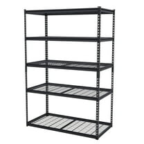 KOKEBREN 5 Tier 72" H Garage Storage Shelving Unit Heavy Duty Metal Utility Rack with Adjustable Shelves 2500 lbs,48"W x 24" D