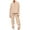 Beige, variant on Two Piece Outfits for Women Solid Color Tracksuits Half Zip Long Sleeve Top Pant Sweatsuit Oversized Sweatshirt with Pockets Sweatpants (Pink XL)