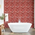 thumbnail image 6 of Ambesonne Brick Peel & Stick Wallpaper for Home, Cartoon Style Wall Blocks, 13"x100", Coral Multicolor, 6 of 6