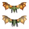thumbnail image 2 of RyanK Halloween Decorations Halloween Dinosaur Costume Role Play Wing Accessories Decoration 37.4x17.7in Yellow, 2 of 3