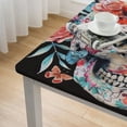 thumbnail image 4 of BANET Skull Roses Table Cover Washable s for Kitchen Dining Party white, 4 of 7