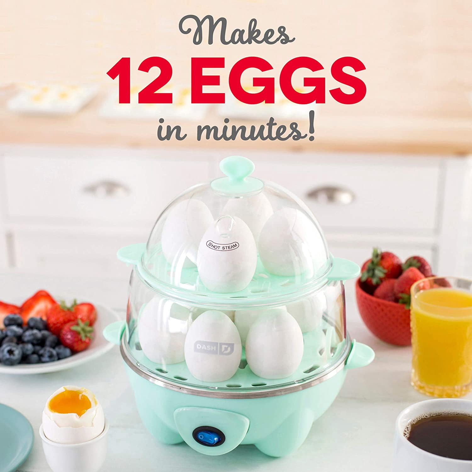 Safe Slice Mandoline & Deluxe Rapid Egg Cooker Set -  Electric 12-Capacity Steamer for Hard Boiled Poached Scrambled Omelets Vegetables Seafood Dumplings with Thickness Adjuster