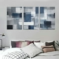 thumbnail image 3 of Nawypu Abstract Canvas Wall Art Blue and White Abstract Pictures Living Room Wall Decor Modern Artwork Home Decor 12''x16''X3 Panels, 3 of 4
