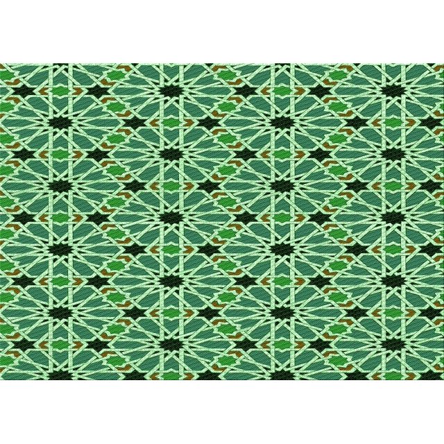 Ahgly Tapis Rectangulaire Lavable en Machine Intérieur Transitionnel Vert Algue, 5 Pieds x 7 Pieds
