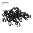 thumbnail image 3 of Uxcell 20pcs Brass Sewing Hooks and Eyes Closure 28mm Long Suitable for Bra Skirt Trousers Sewing DIY Craft Black, 3 of 6