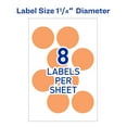 thumbnail image 3 of Avery Removable Color-Coding Labels, Removable Adhesive, Neon Orange, 1-1/4" Diameter, 400 Labels (5476), 3 of 5