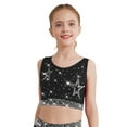 thumbnail image 3 of TiaoBug Kids Girls Dance Outfits Gymnastics Active Tracksuit Sports Yoga Crop Top and Ballet Shorts Set Black 16, 3 of 7