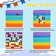 thumbnail image 2 of Fidget Toy HUOGUO Square Rainbow Jumbo Pop de 20 cm con 100 burbujas, 2 of 5