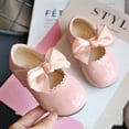 thumbnail image 5 of Kiplyki Toddler Shoes Baby Girls Cute Fashion Bow Hollow Out Non-slip Small Leather Princess Shoes, 5 of 9