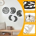thumbnail image 4 of 5 Pzas Decoración Negra de Luna Montada en la Pared 3D Fase Lunar Decoración Espiritual para Recámara Adorno de Madera Apariencia Lunar Diseño Natural Decoración Nórdica Lunar para Decoración Navideñ, 4 of 11