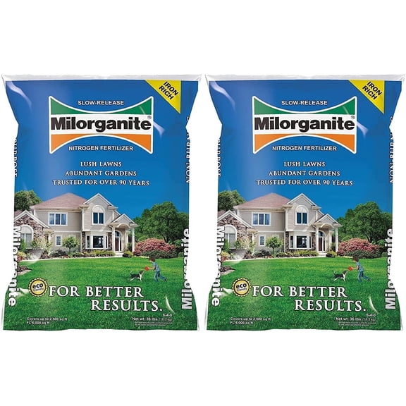 Milorganite Grass Natural Fertilizer, 32 lbs (2 Pack)